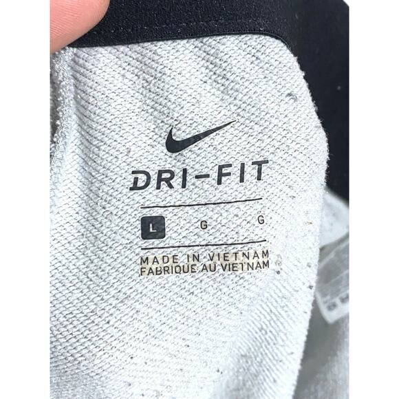 Nike Just Do It Spell Out Capri Pants Dri Fit Joggers Gray Blue Womens Large L - Picture 5 of 10